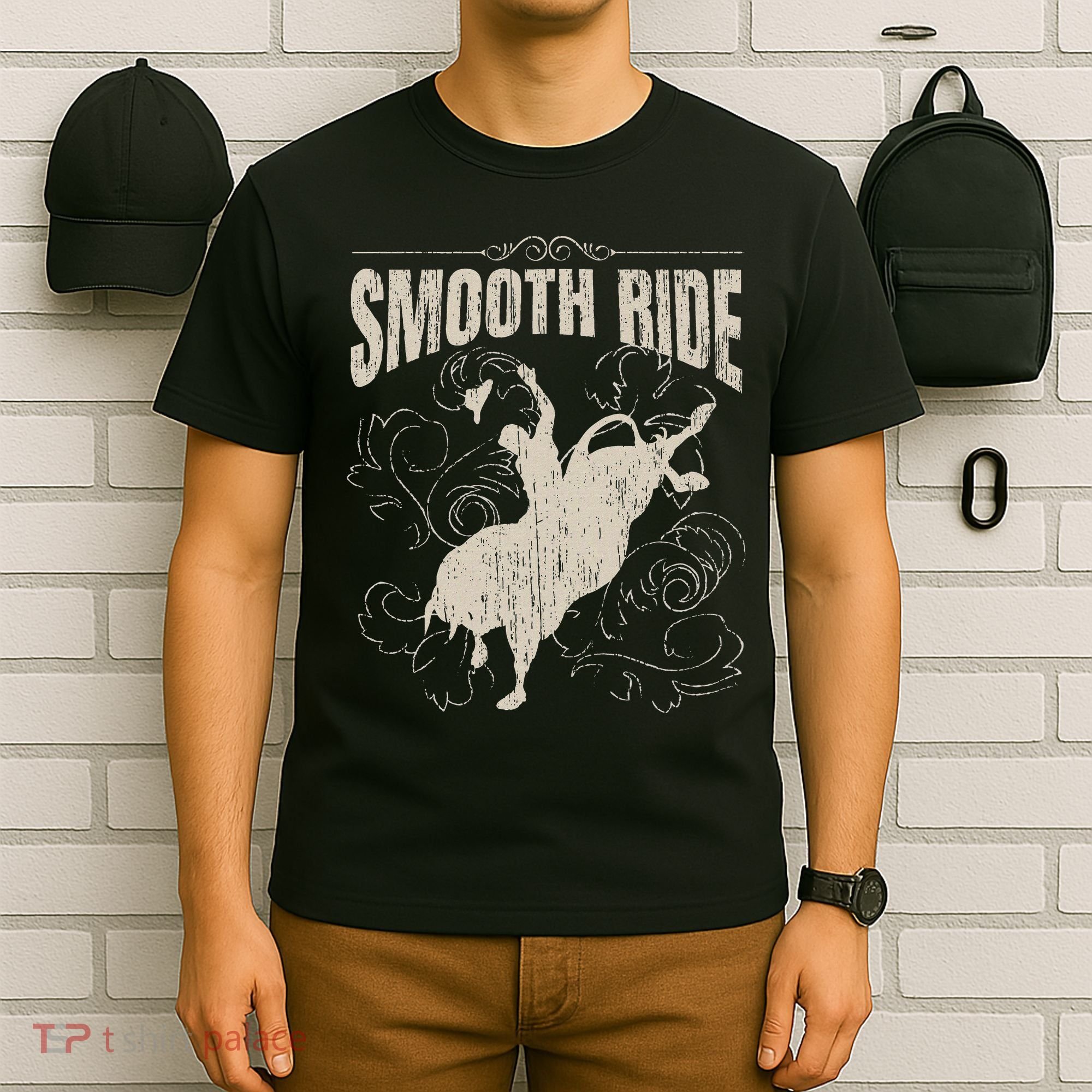 Smooth Ride Funny Rodeo Cool Bull Rider Cowboy Gift T-Shirt