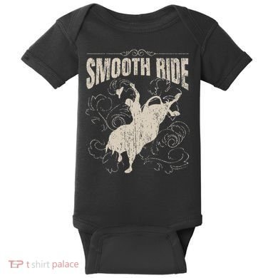 Smooth Ride Funny Rodeo Cool Bull Rider Cowboy Gift Baby Bodysuit