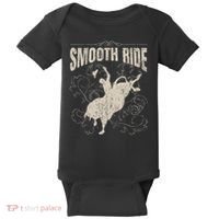 Smooth Ride Funny Rodeo Cool Bull Rider Cowboy Gift Baby Bodysuit thumb 0