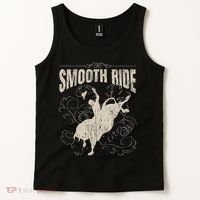 Smooth Ride Funny Rodeo Cool Bull Rider Cowboy Gift Tank Top thumb 2