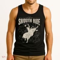 Smooth Ride Funny Rodeo Cool Bull Rider Cowboy Gift Tank Top thumb 3
