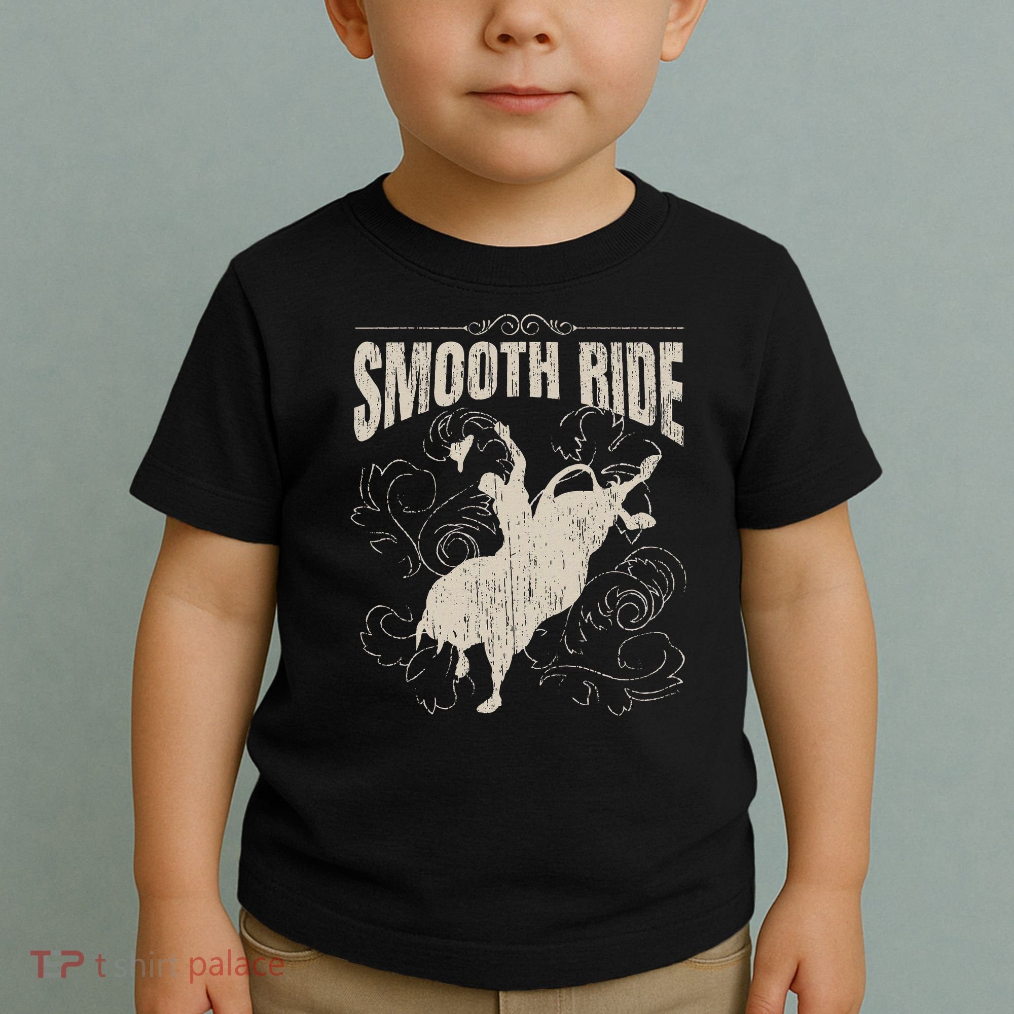 Smooth Ride Funny Rodeo Cool Bull Rider Cowboy Gift Toddler T-Shirt
