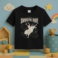 Smooth Ride Funny Rodeo Cool Bull Rider Cowboy Gift Toddler T-Shirt thumb 3