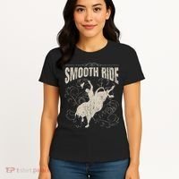 Smooth Ride Funny Rodeo Cool Bull Rider Cowboy Gift Women's T-Shirt thumb 4