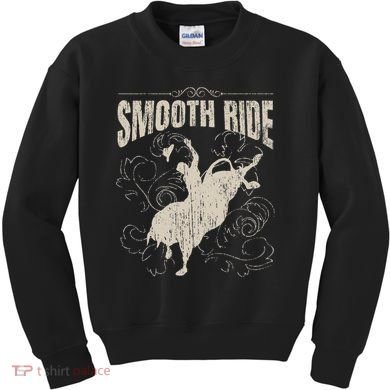 Smooth Ride Funny Rodeo Cool Bull Rider Cowboy Gift Kids Sweatshirt
