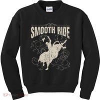 Smooth Ride Funny Rodeo Cool Bull Rider Cowboy Gift Kids Sweatshirt thumb 0