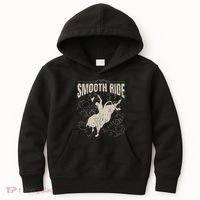 Smooth Ride Funny Rodeo Cool Bull Rider Cowboy Gift Kids Hoodie thumb 0