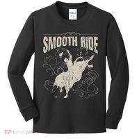 Smooth Ride Funny Rodeo Cool Bull Rider Cowboy Gift Kids Long Sleeve Shirt thumb 0