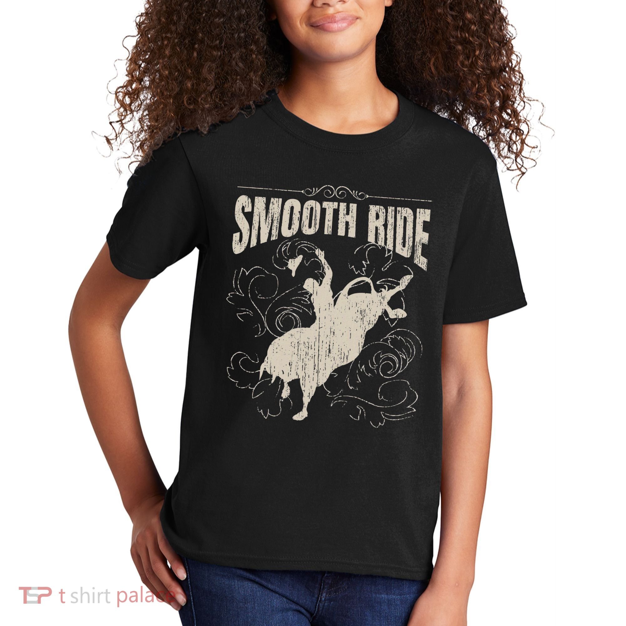 Smooth Ride Funny Rodeo Cool Bull Rider Cowboy Gift Kids T-Shirt