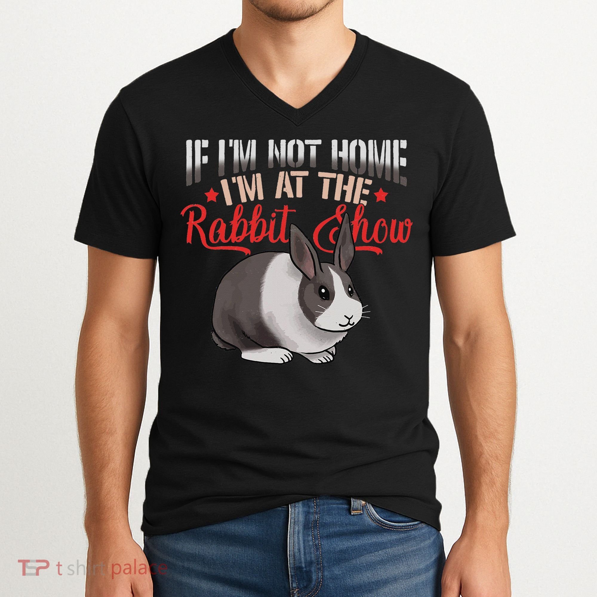 Show Rabbit For Dutch Rabbit Owner V-Neck T-Shirt