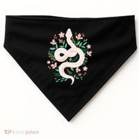 Snake Reptile Flowers Poisonous Python Cobra Animal Gift USA-Made Doggie Bandana thumb 0