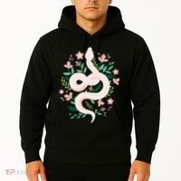Snake Reptile Flowers Poisonous Python Cobra Animal Gift Hoodie thumb 2