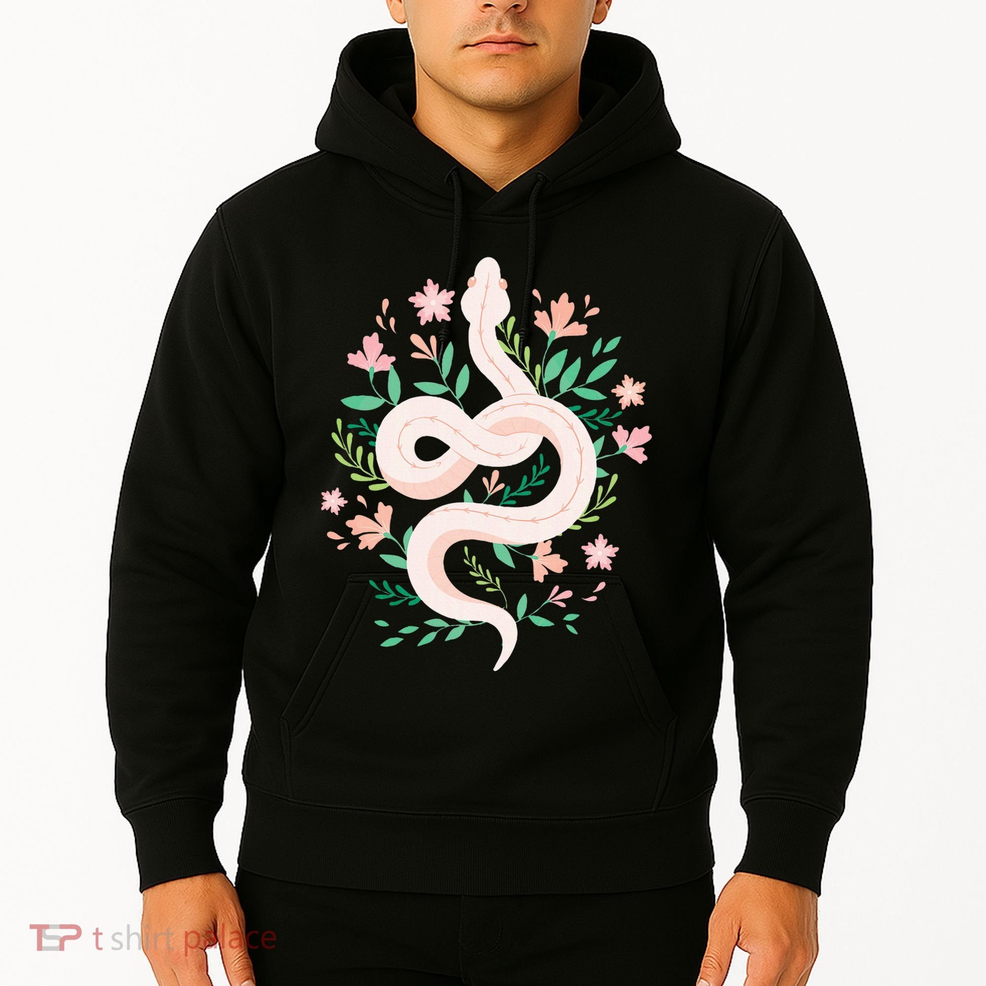 Snake Reptile Flowers Poisonous Python Cobra Animal Gift Hoodie
