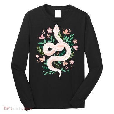 Snake Reptile Flowers Poisonous Python Cobra Animal Gift Long Sleeve Shirt