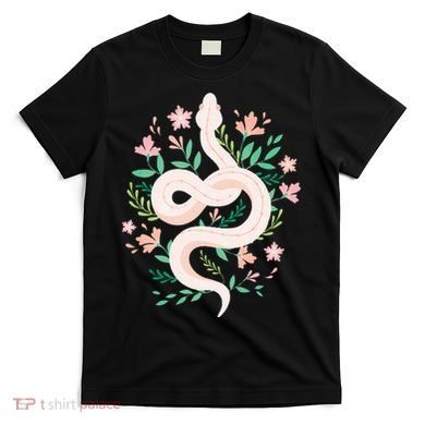 Snake Reptile Flowers Poisonous Python Cobra Animal Gift T-Shirt