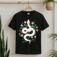 Snake Reptile Flowers Poisonous Python Cobra Animal Gift T-Shirt thumb 2