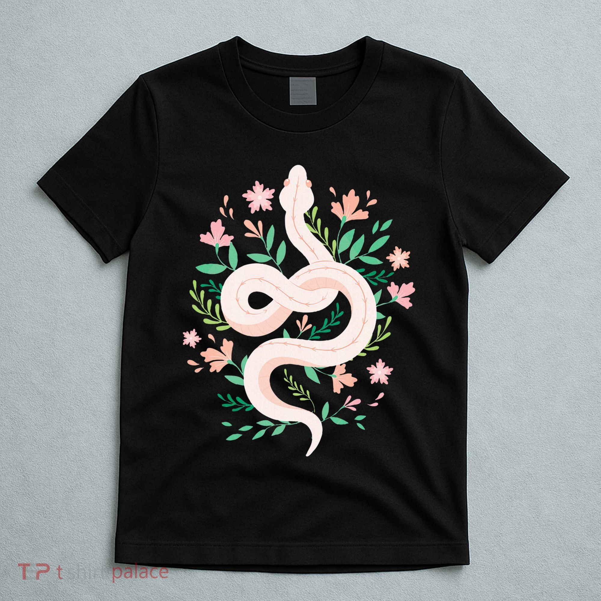 Snake Reptile Flowers Poisonous Python Cobra Animal Gift T-Shirt
