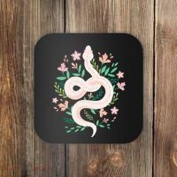 Snake Reptile Flowers Poisonous Python Cobra Animal Gift Coaster thumb 0