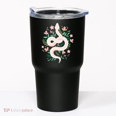 Snake Reptile Flowers Poisonous Python Cobra Animal Gift Tumbler
