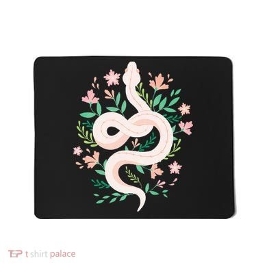 Snake Reptile Flowers Poisonous Python Cobra Animal Gift Mousepad