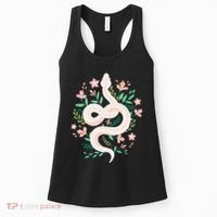 Snake Reptile Flowers Poisonous Python Cobra Animal Gift Women's Tank Top thumb 0