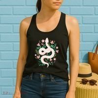 Snake Reptile Flowers Poisonous Python Cobra Animal Gift Women's Tank Top thumb 2