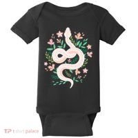 Snake Reptile Flowers Poisonous Python Cobra Animal Gift Baby Bodysuit thumb 0