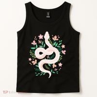 Snake Reptile Flowers Poisonous Python Cobra Animal Gift Tank Top thumb 2