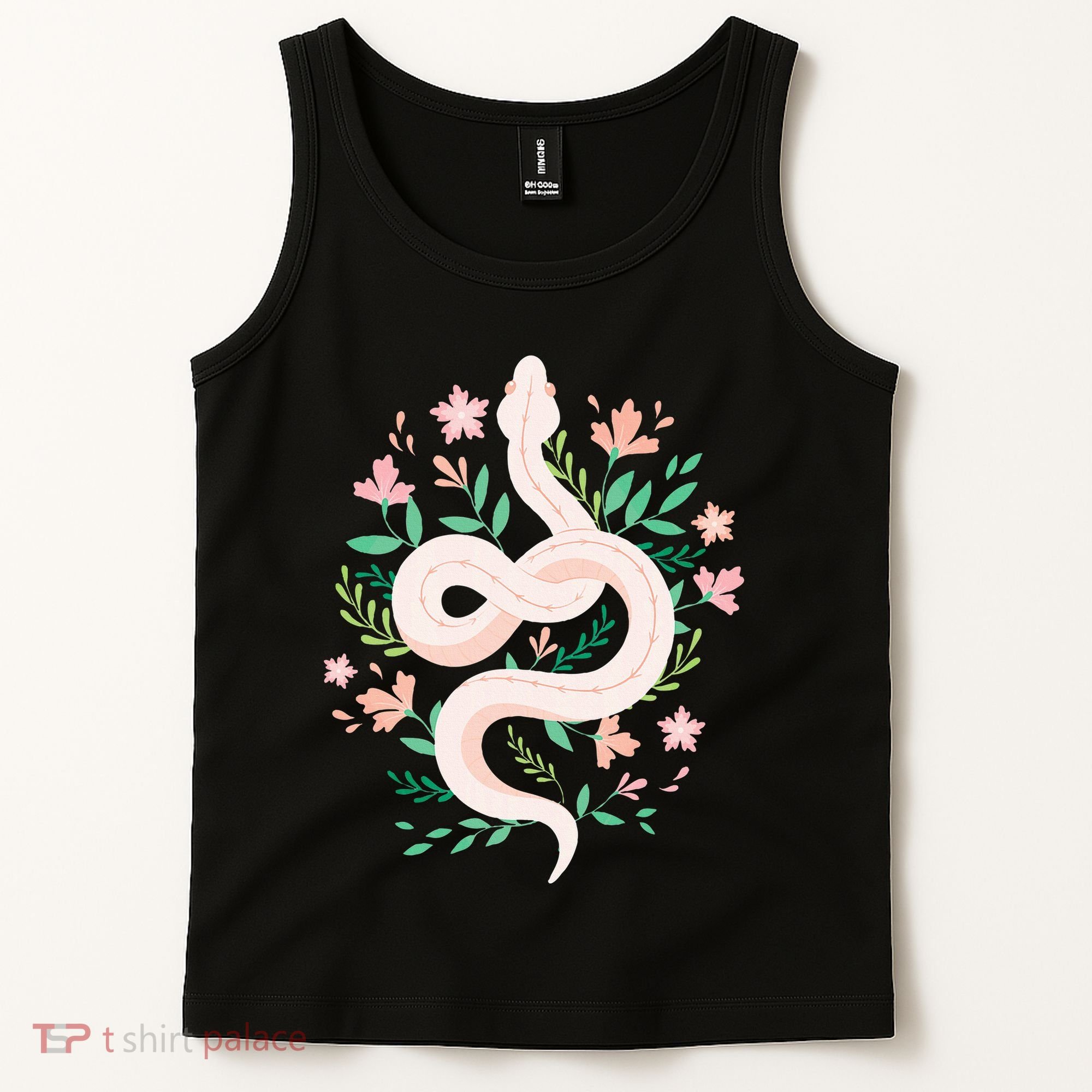 Snake Reptile Flowers Poisonous Python Cobra Animal Gift Tank Top