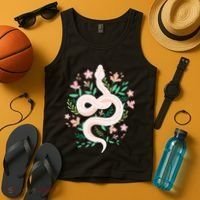 Snake Reptile Flowers Poisonous Python Cobra Animal Gift Tank Top thumb 4