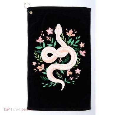 Snake Reptile Flowers Poisonous Python Cobra Animal Gift Golf Towel