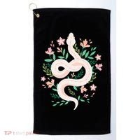 Snake Reptile Flowers Poisonous Python Cobra Animal Gift Golf Towel thumb 0