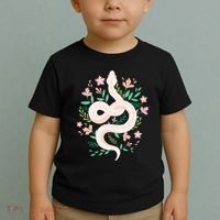 Snake Reptile Flowers Poisonous Python Cobra Animal Gift Toddler T-Shirt thumb 2
