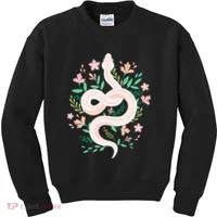 Snake Reptile Flowers Poisonous Python Cobra Animal Gift Kids Sweatshirt thumb 0
