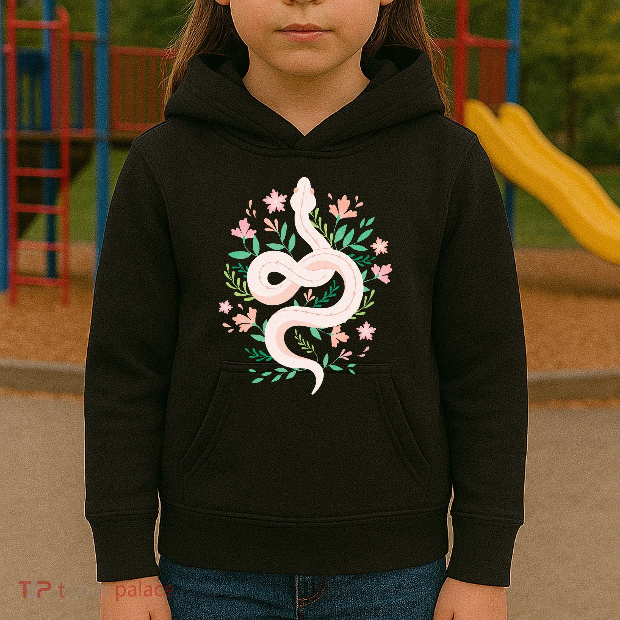 Snake Reptile Flowers Poisonous Python Cobra Animal Gift Kids Hoodie