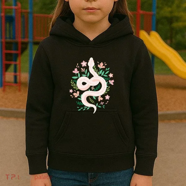 Snake Reptile Flowers Poisonous Python Cobra Animal Gift Kids Hoodie