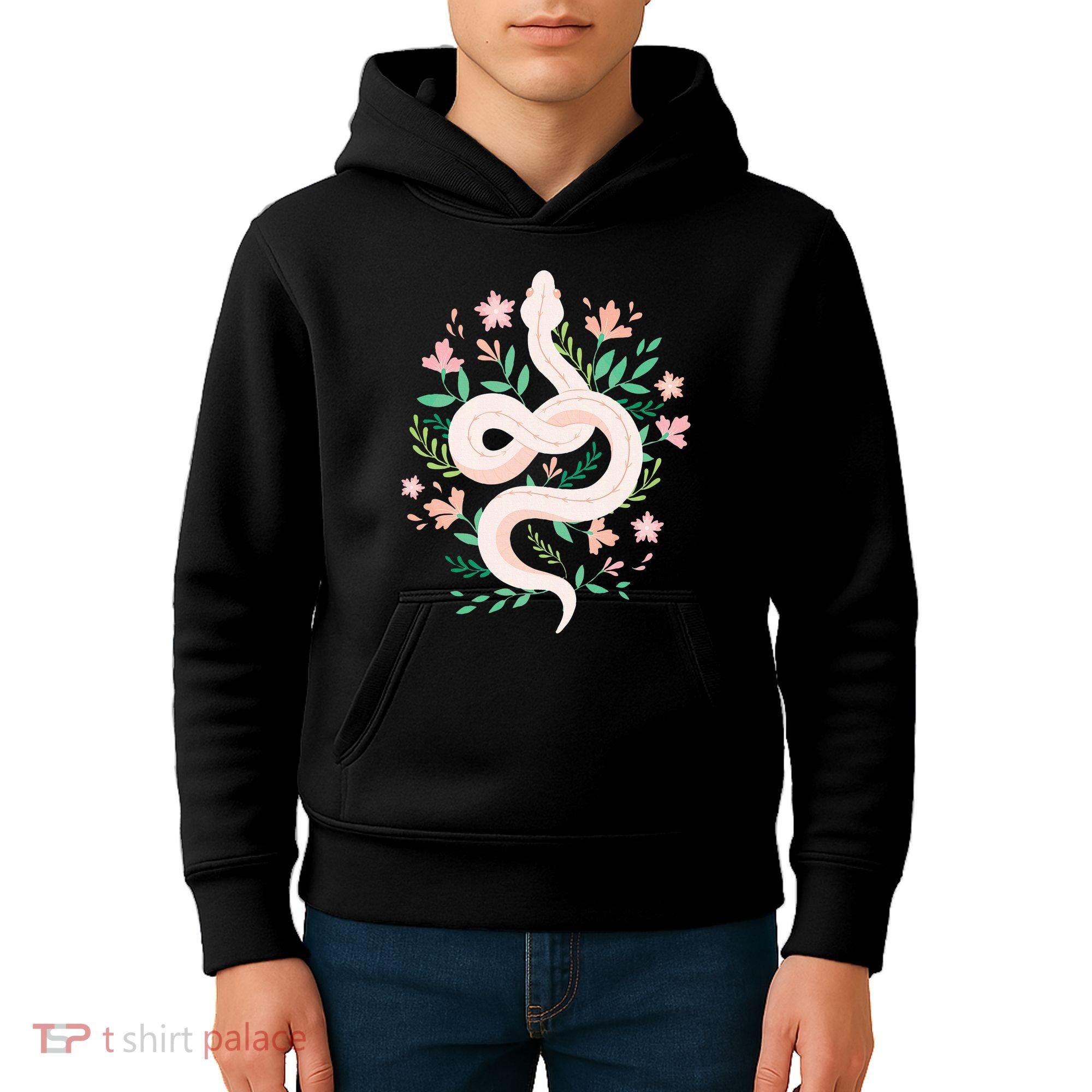 Snake Reptile Flowers Poisonous Python Cobra Animal Gift Kids Hoodie