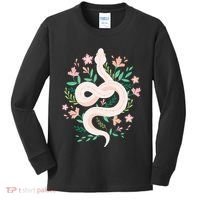 Snake Reptile Flowers Poisonous Python Cobra Animal Gift Kids Long Sleeve Shirt thumb 0