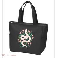 Snake Reptile Flowers Poisonous Python Cobra Animal Gift Tote Bag thumb 3