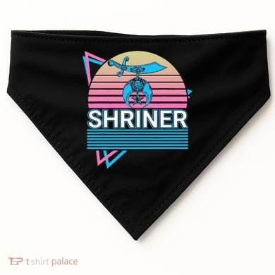 Shriner Retro Freemason Masonic Mystic Shrine USA-Made Doggie Bandana