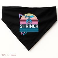 Shriner Retro Freemason Masonic Mystic Shrine USA-Made Doggie Bandana thumb 0