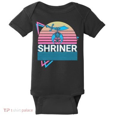 Shriner Retro Freemason Masonic Mystic Shrine Baby Bodysuit