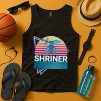 Shriner Retro Freemason Masonic Mystic Shrine Tank Top thumb 4