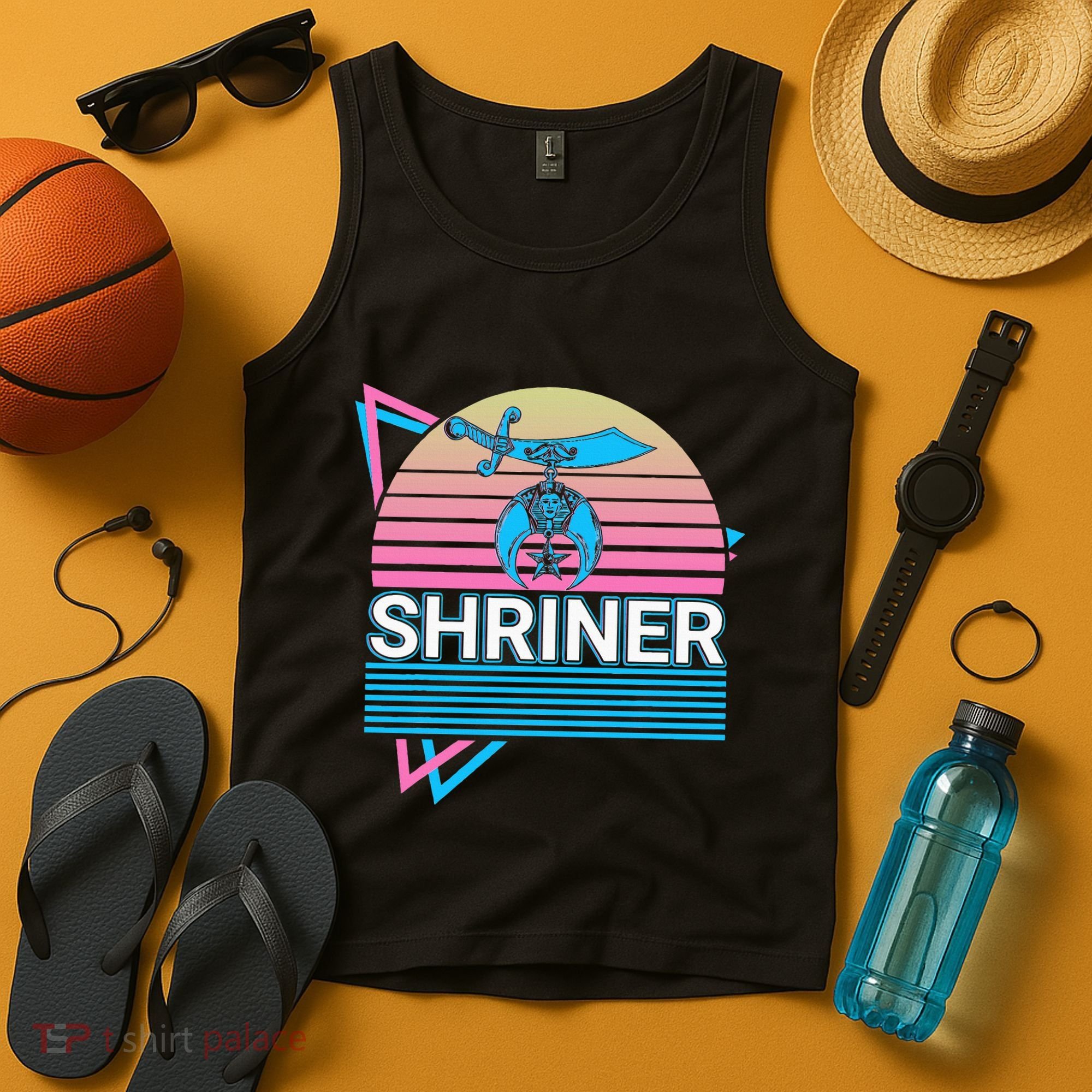 Shriner Retro Freemason Masonic Mystic Shrine Tank Top