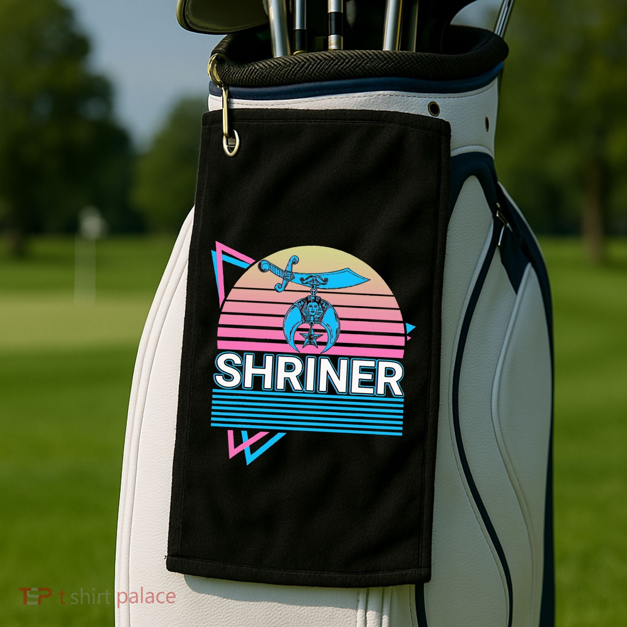 Shriner Retro Freemason Masonic Mystic Shrine Golf Towel