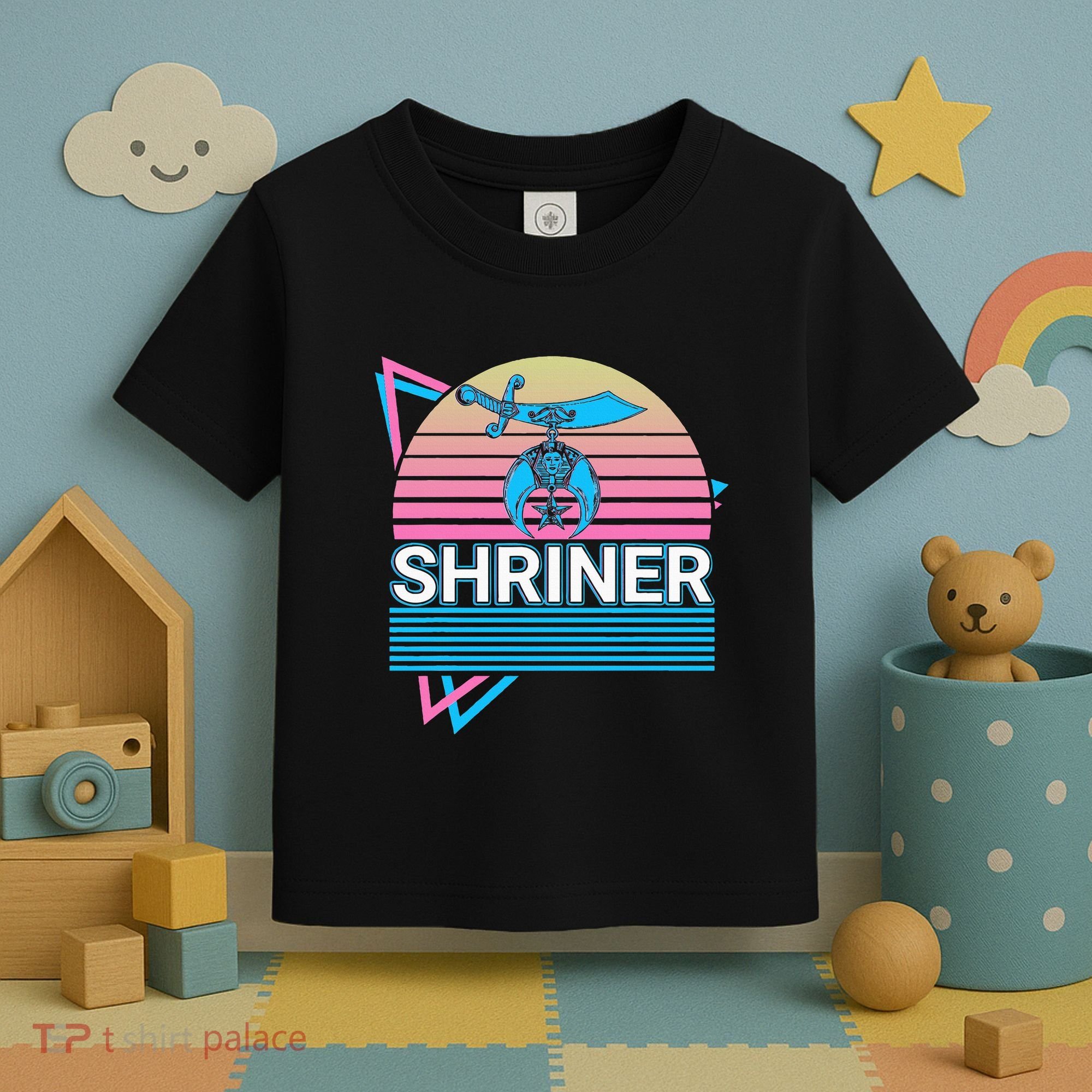 Shriner Retro Freemason Masonic Mystic Shrine Toddler T-Shirt