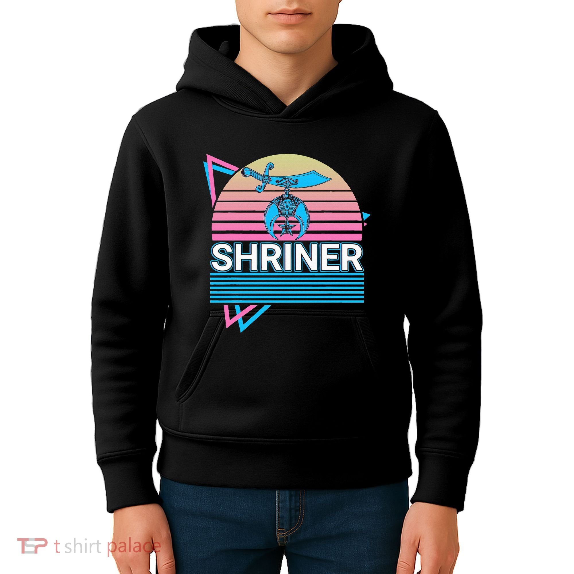 Shriner Retro Freemason Masonic Mystic Shrine Kids Hoodie