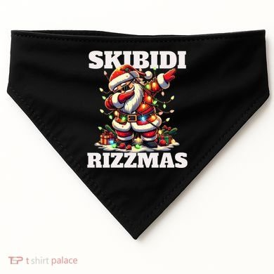 Skibidi Rizzmas Funny Christmas Dab USA-Made Doggie Bandana