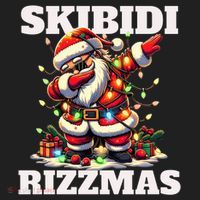 Skibidi Rizzmas Funny Christmas Dab Beanie thumb 2