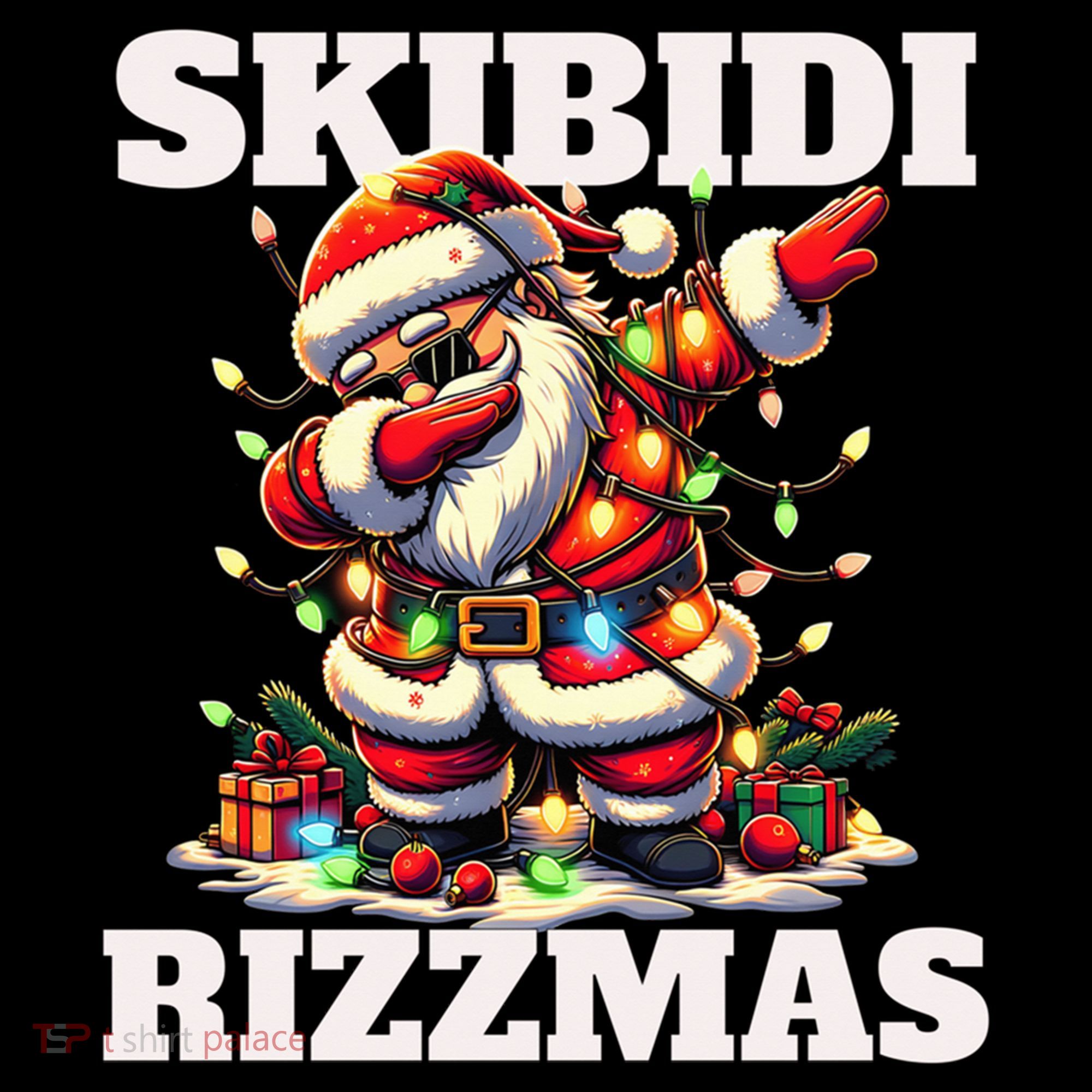 Skibidi Rizzmas Funny Christmas Dab Tank Top